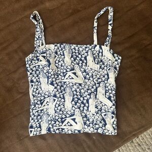 Reformation Navy/White tank